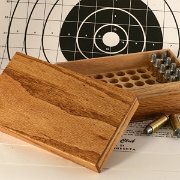 Plain oak box.